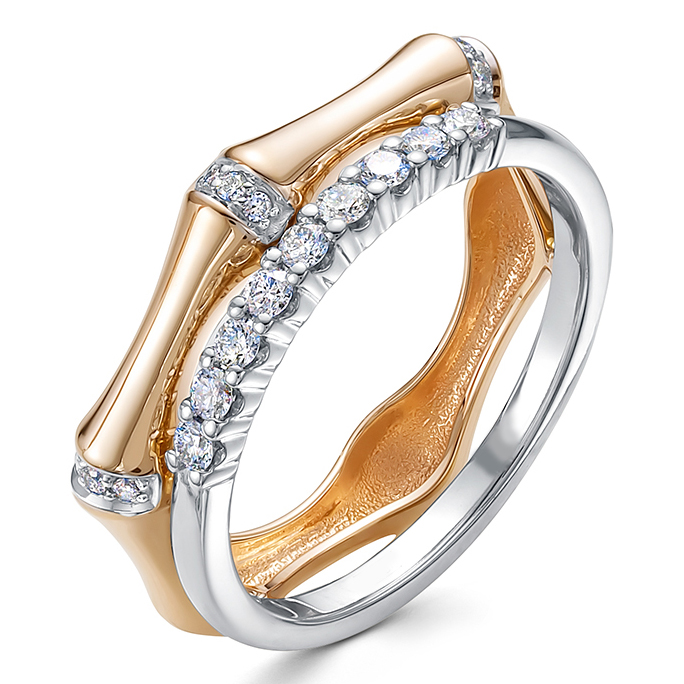 Кольцо, золото, бриллиант, 4102-110